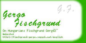 gergo fischgrund business card